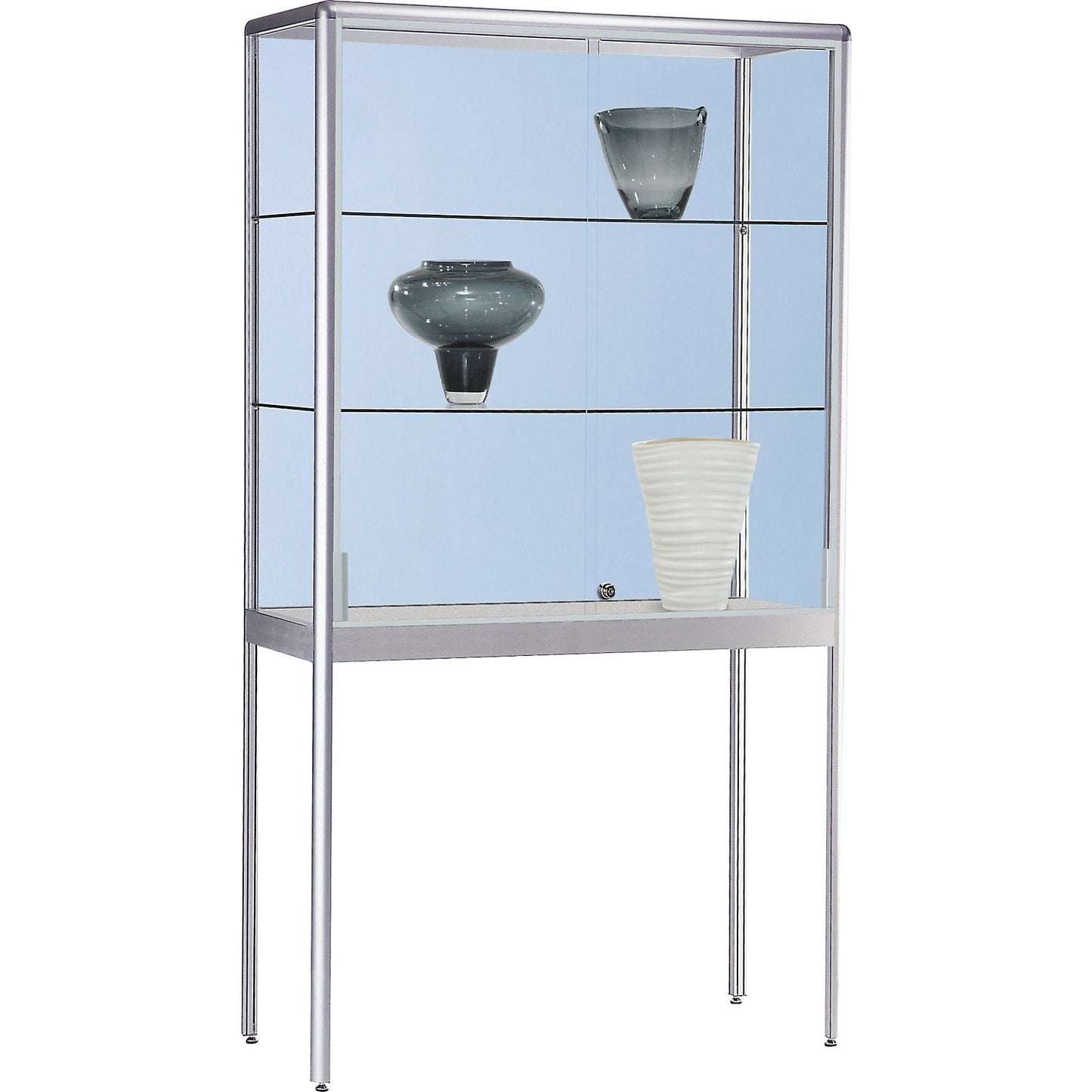 Glass cabinet, glass cabinet version, width 1000 mm, 2 sliding doors.