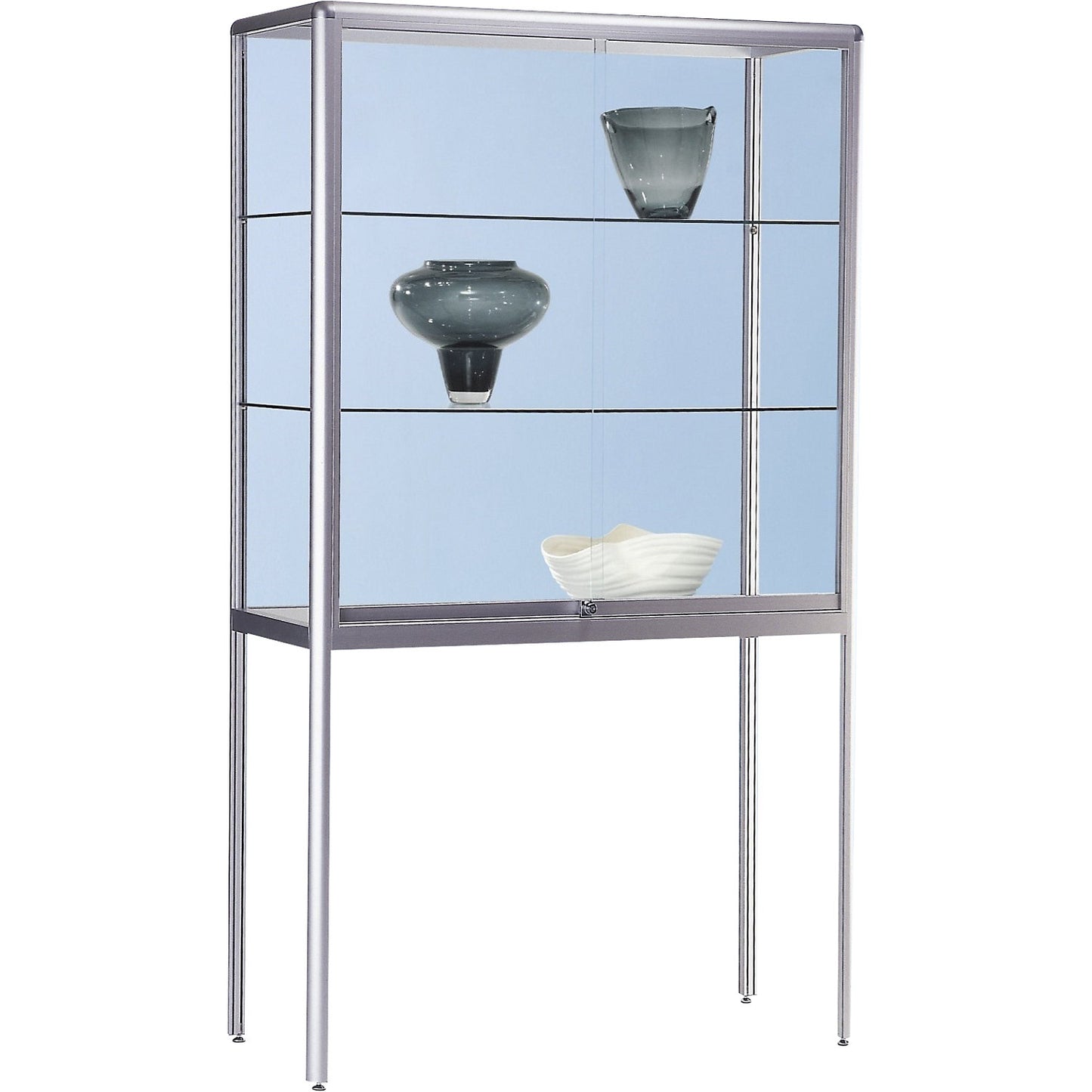 Glass cabinet, glass cabinet version, width 1000 mm, 2 sliding doors, flame resistant.