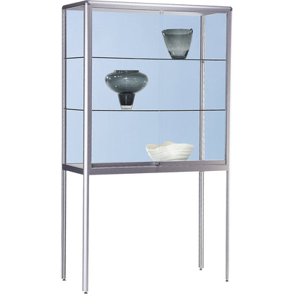Glass cabinet, glass cabinet version, width 1000 mm, 2 sliding doors, flame resistant.