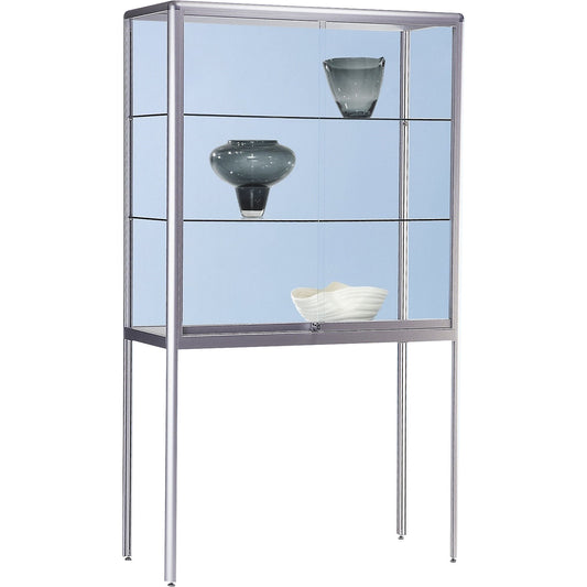 Glass cabinet, glass cabinet version, width 1000 mm, 2 sliding doors, flame resistant.