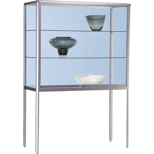 Glass cabinet, glass cabinet version, width 1500 mm, 2 sliding doors, flame resistant.