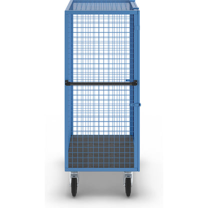 Shelf truck, detachable mesh panel, without shelves, light blue.