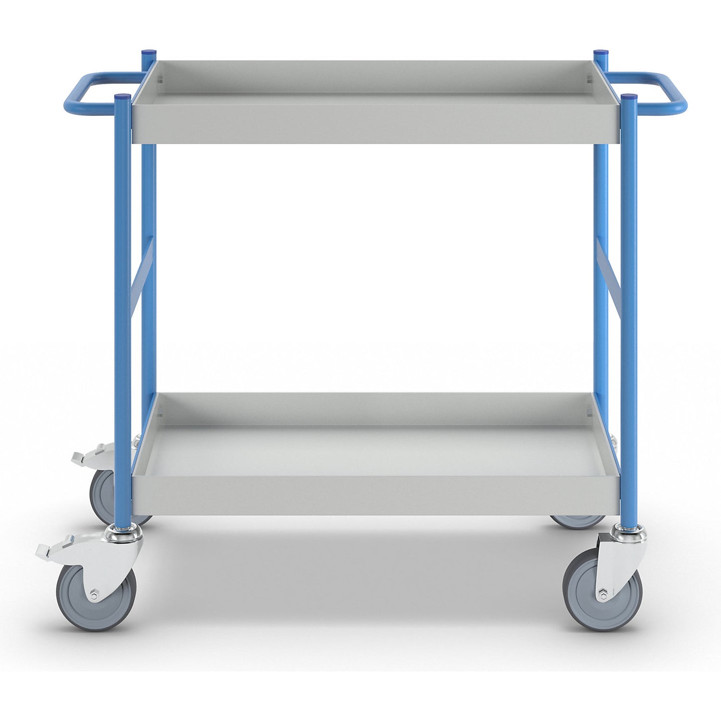 Service trolley with trays, capacity 10 l, 2 trays.