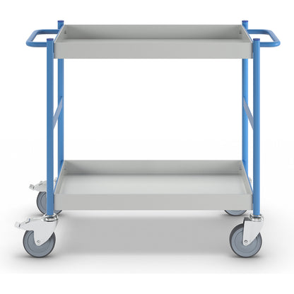 Service trolley with trays, capacity 10 l, 2 trays.