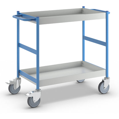 Service trolley with trays, capacity 10 l, 2 trays.