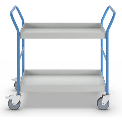 Service trolley with trays, capacity 15 l, 2 trays.