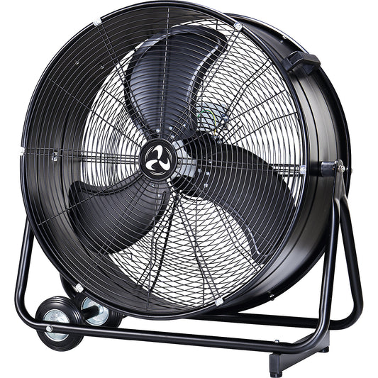 Mobile drum fan IP54, floor model, cage Ø 680 mm.