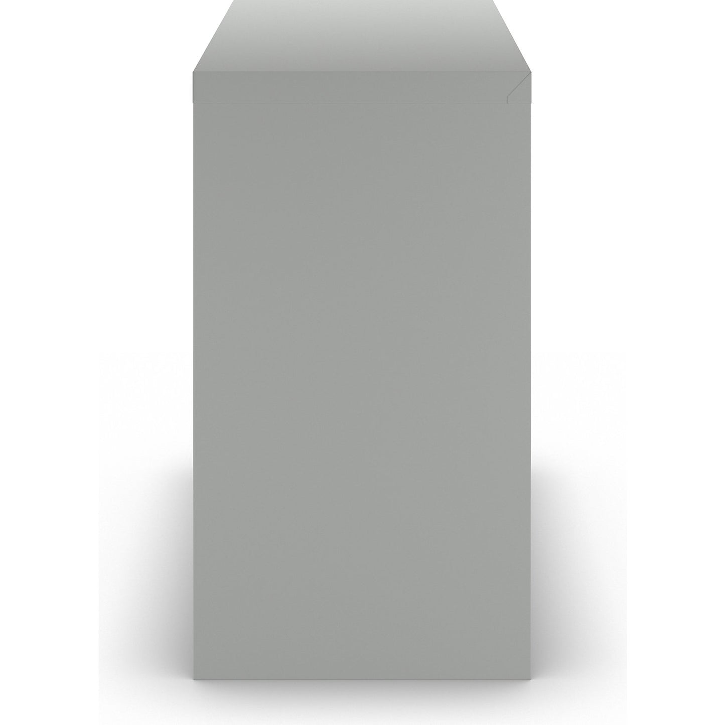 Double door cupboard, with solid panel doors, 2 shelves, light grey / gentian blue.