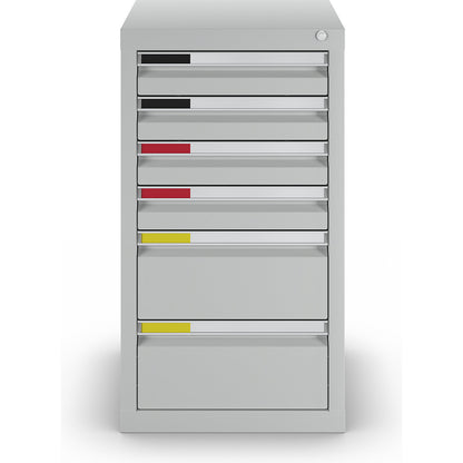 Drawer cupboard, width 500 mm, 6 drawers, light grey.