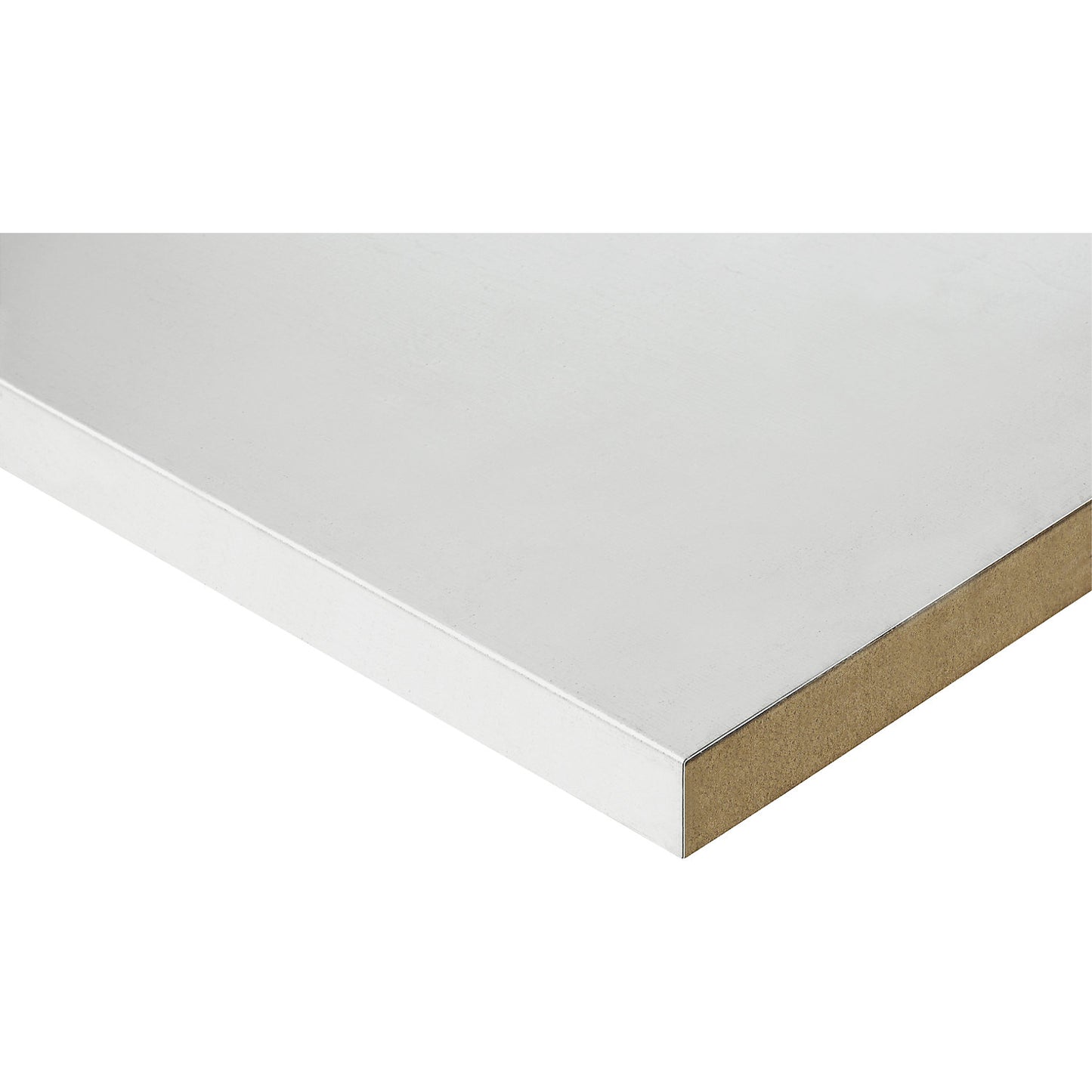Worktop, sheet steel covered worktop, width 2500 mm, thickness 40 mm.