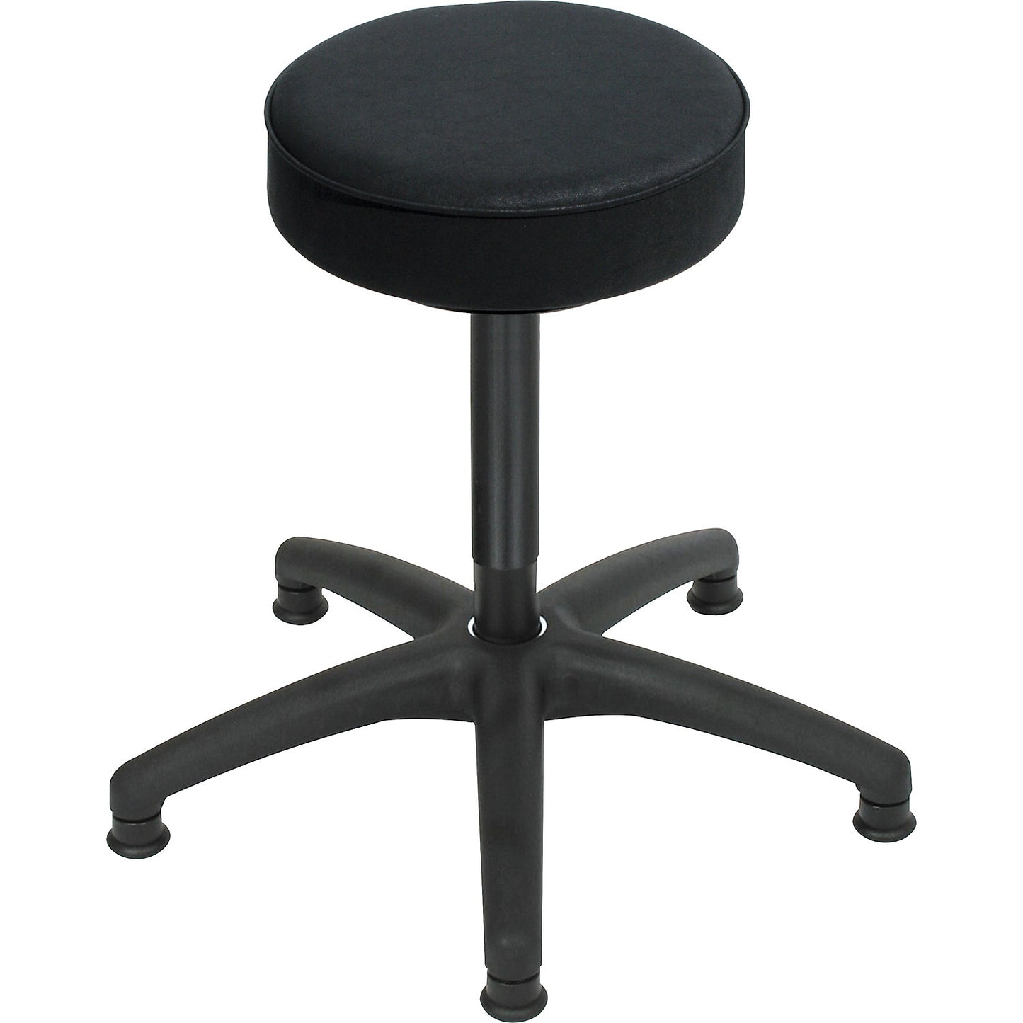 Industrial stool, with floor glides, seat, vinyl.