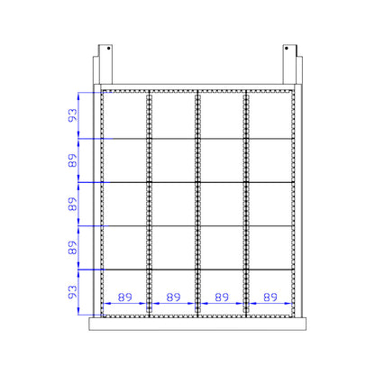 Drawer divider set, 16 cross dividers, drawer height 100 mm.