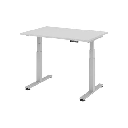 Desk, electric height adjustment, straight, WxD 1200 x 800 mm, light grey.