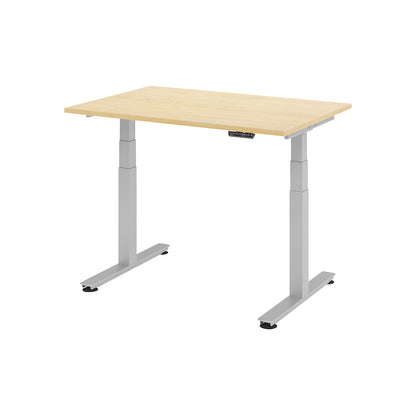 Desk, electric height adjustment, straight, WxD 1200 x 800 mm, maple.