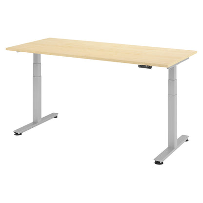 Desk, electric height adjustment, straight, WxD 1800 x 800 mm, maple.