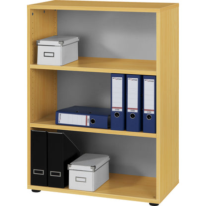 RENATUS - Shelf unit, HxW 1100 x 800 mm, 2 shelves, beech finish.