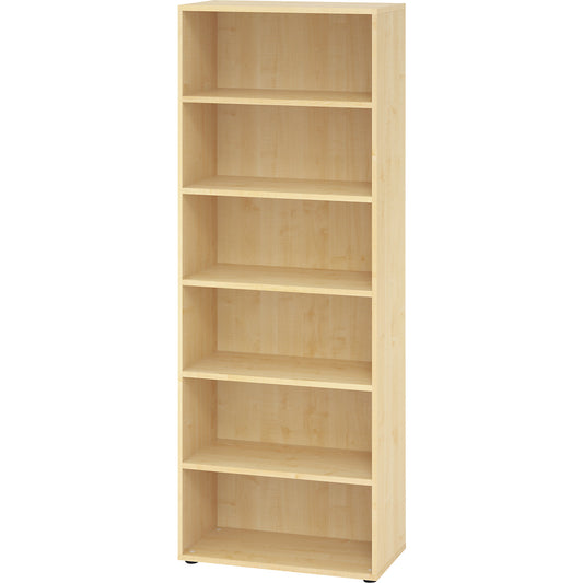 RENATUS - Shelf unit, HxW 2154 x 800 mm, 5 shelves, maple finish.