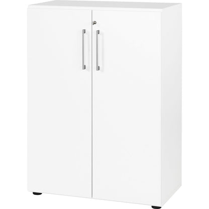 RENATUS - Office cupboard, 2 shelves, 3 file heights, white.