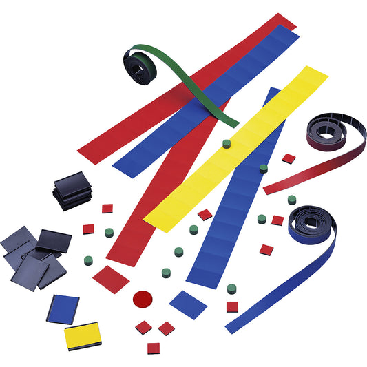Accessory set 2, for MANAGER yearly planners, magnetic strip, U label holders, labels, magnets.