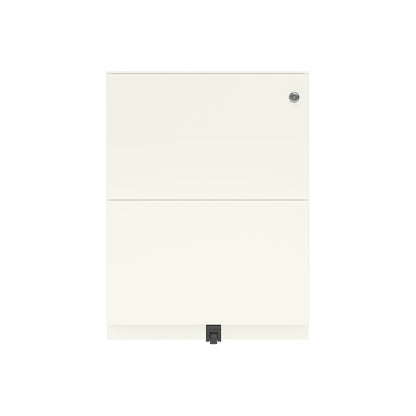 Note™ mobile pedestal, with 2 suspension file drawers, HxW 652 x 420 mm, with top, traffic white.