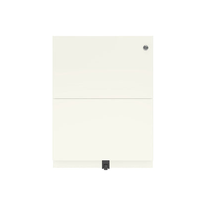 Note™ mobile pedestal, with 2 suspension file drawers, HxW 645 x 420 mm, traffic white.
