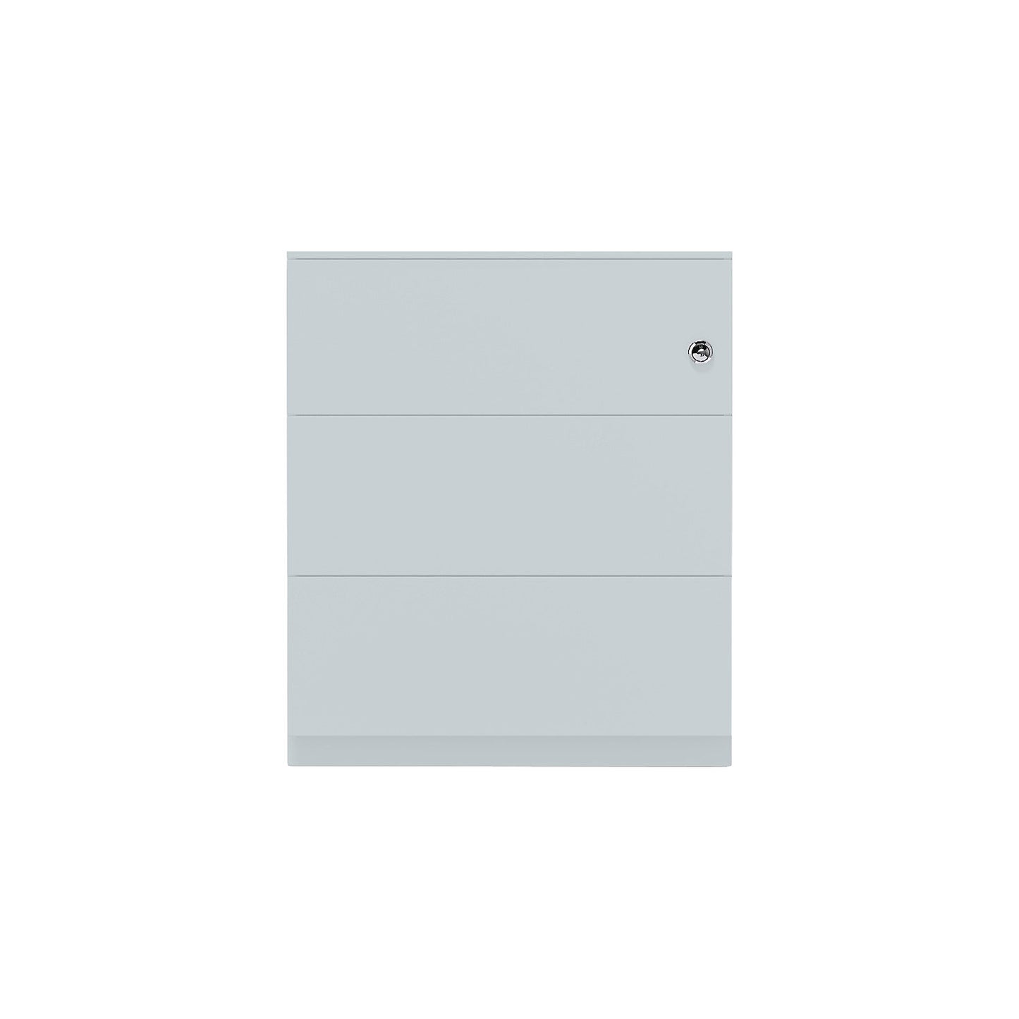 Note™ mobile drawer unit, with 3 universal drawers, HxWxD 502 x 420 x 565 mm, with grip rail and top, light grey.