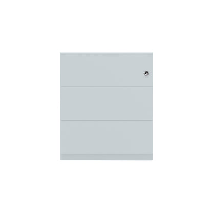 Note™ mobile drawer unit, with 3 universal drawers, HxWxD 502 x 420 x 565 mm, with grip rail and top, light grey.