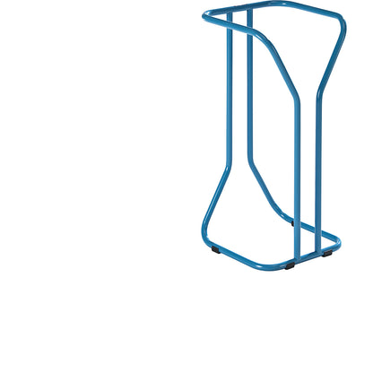 Large-volume waste sack holder, steel, capacity 200 l, stationary, light blue.