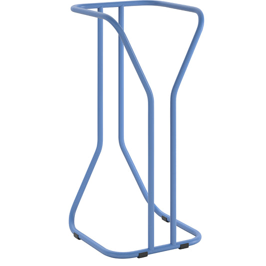 Large-volume waste sack holder, steel, capacity 200 l, stationary, light blue.