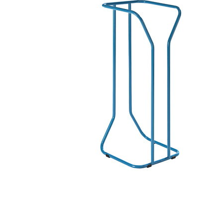 Large-volume waste sack holder, steel, capacity 400 l, stationary, light blue.