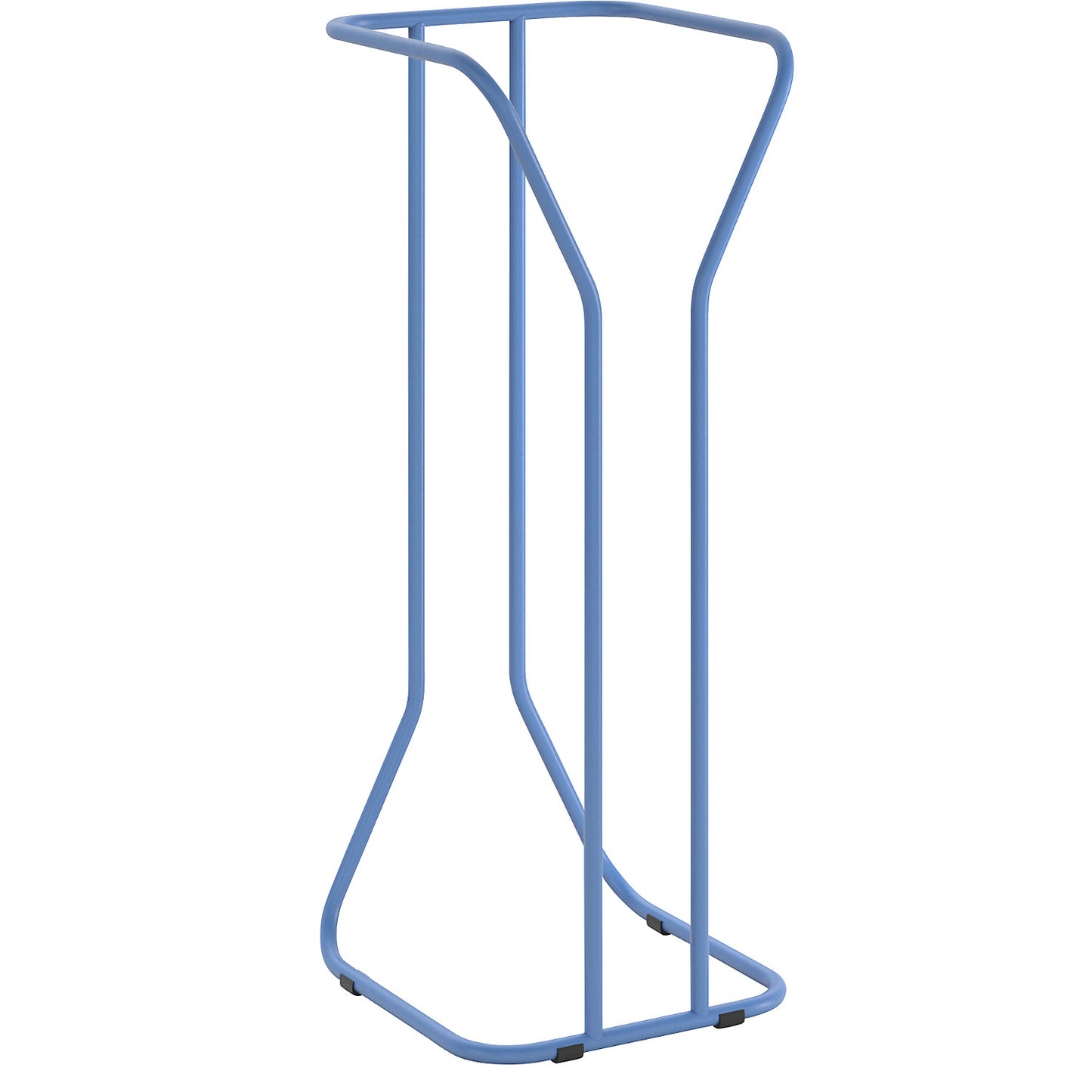 Large-volume waste sack holder, steel, capacity 400 l, stationary, light blue.