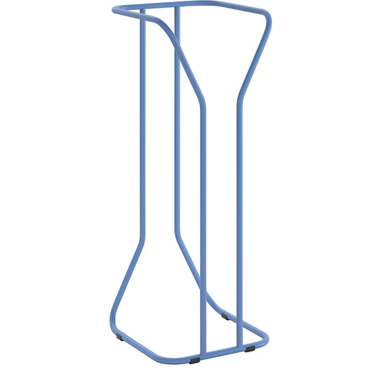 Large-volume waste sack holder, steel, capacity 400 l, stationary, light blue.