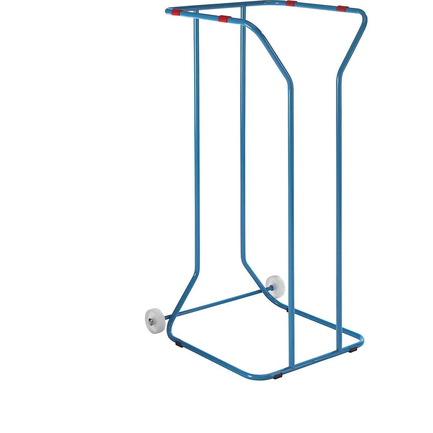 Large-volume waste sack holder, steel, capacity 1000 l, mobile, light blue.