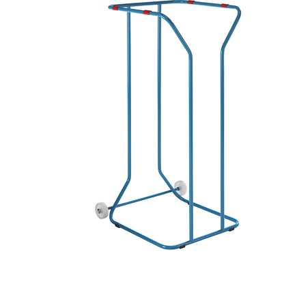 Large-volume waste sack holder, steel, capacity 1000 l, mobile, light blue.