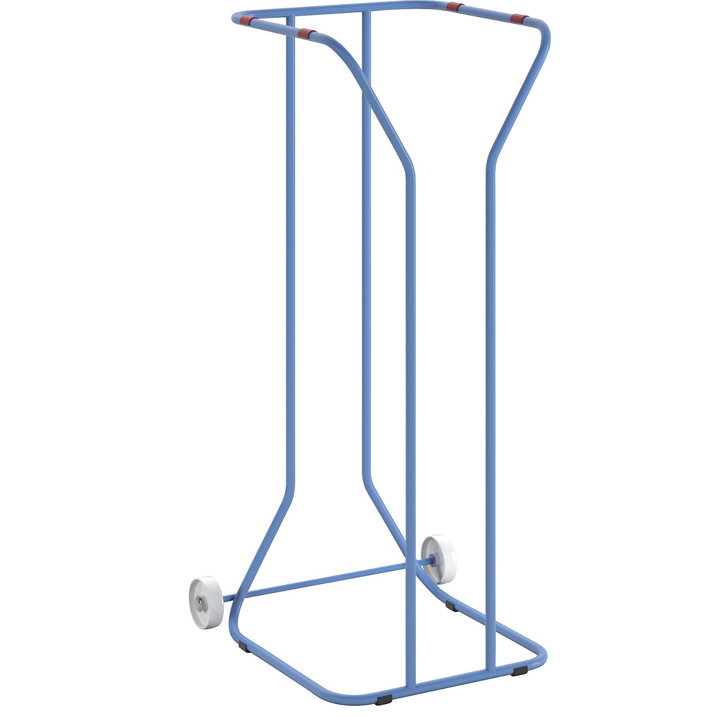 Large-volume waste sack holder, steel, capacity 1000 l, mobile, light blue.
