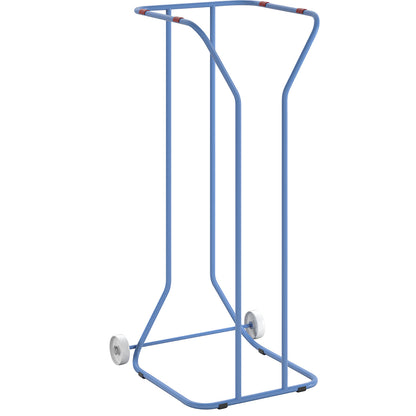 Large-volume waste sack holder, steel, capacity 1000 l, mobile, light blue.