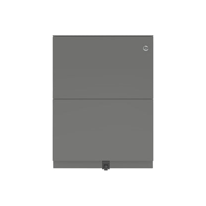 Note™ mobile pedestal, with 2 suspension file drawers, HxW 652 x 420 mm, with top, charcoal.