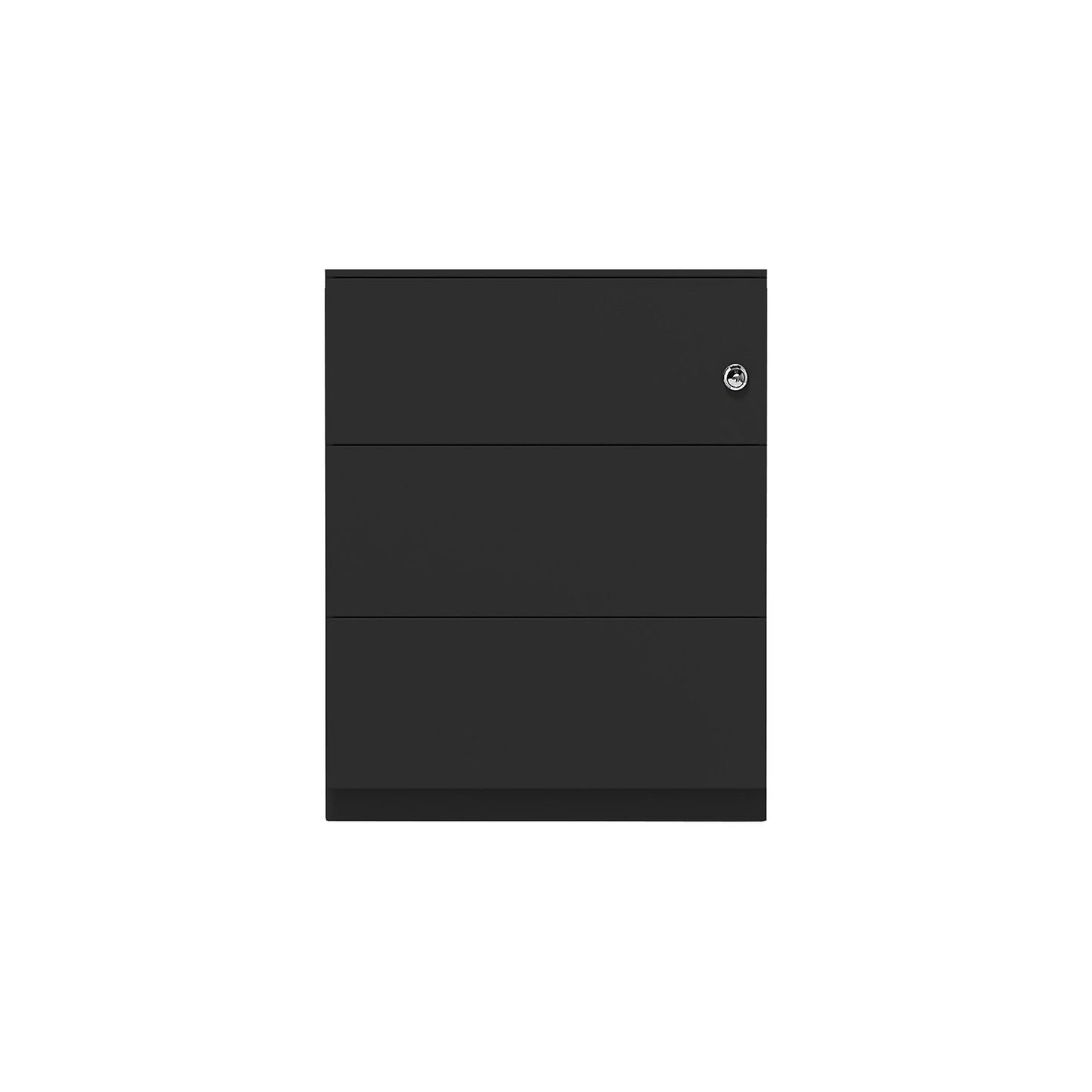 Note™ mobile drawer unit, with 3 universal drawers, HxWxD 502 x 300 x 565 mm, with grip rail and top, black.