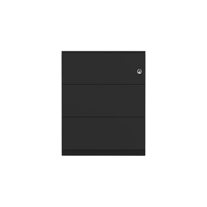Note™ mobile drawer unit, with 3 universal drawers, HxWxD 502 x 300 x 565 mm, with grip rail and top, black.