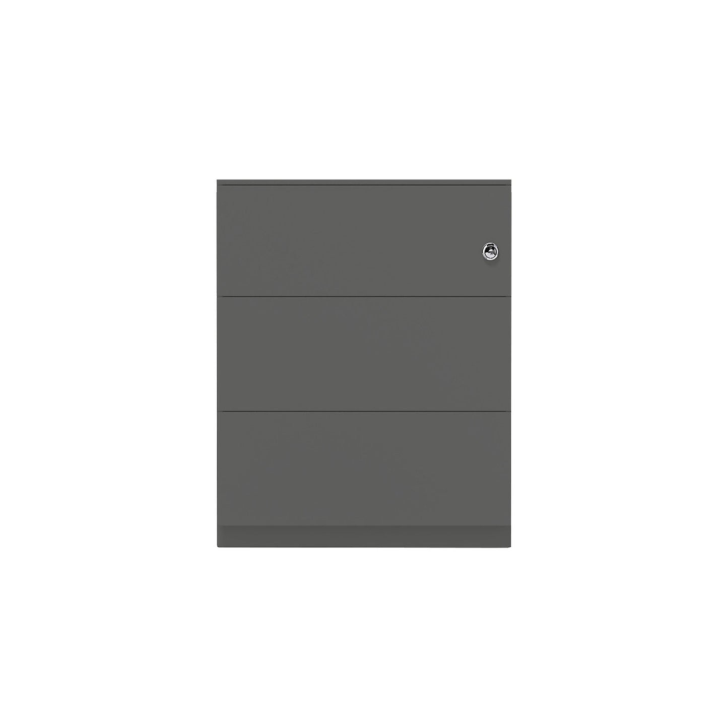 Note™ mobile drawer unit, with 3 universal drawers, HxWxD 502 x 300 x 565 mm, with grip rail and top, charcoal.
