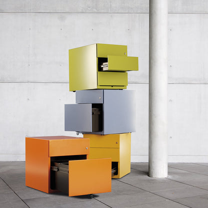 Note™ mobile pedestal, with 2 suspension file drawers, HxW 645 x 300 mm, traffic white.