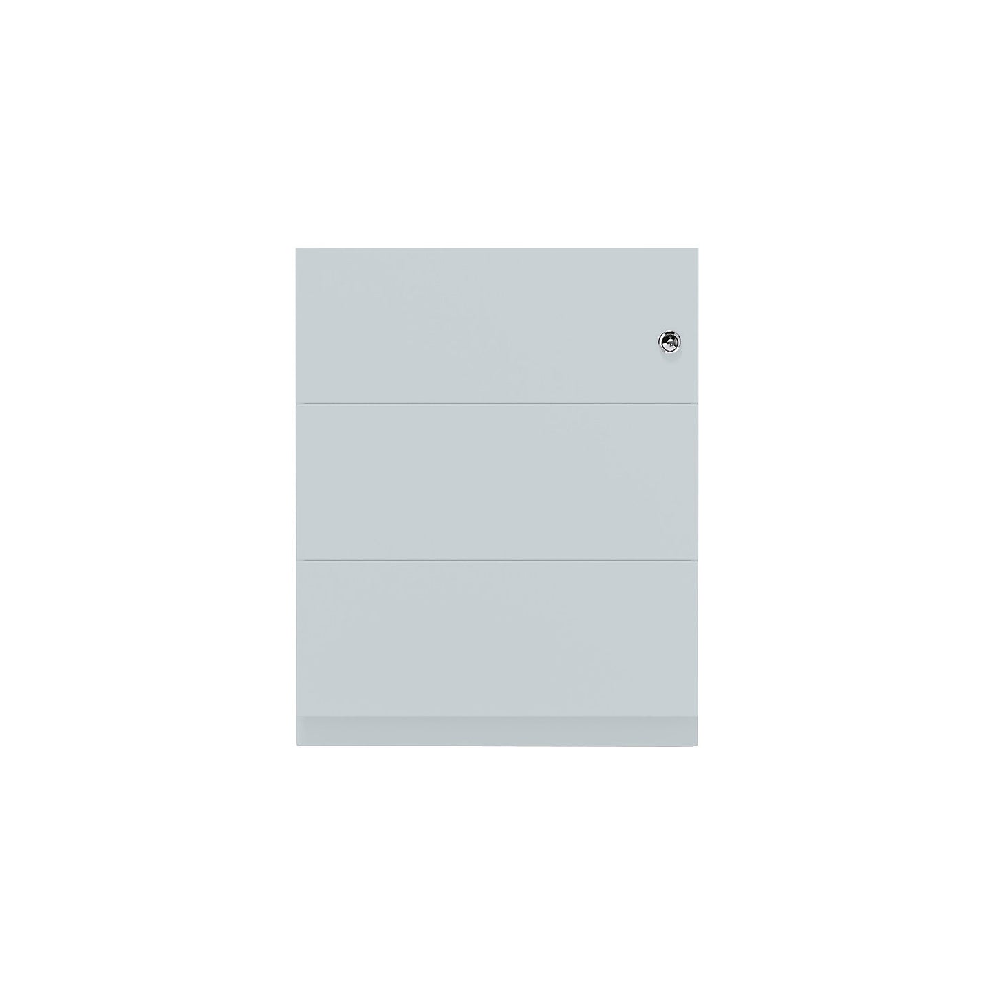 Note™ mobile drawer unit, with 3 universal drawers, HxWxD 495 x 300 x 565 mm, with grip rail, light grey.