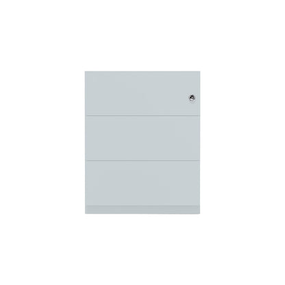 Note™ mobile drawer unit, with 3 universal drawers, HxWxD 495 x 300 x 565 mm, with grip rail, light grey.
