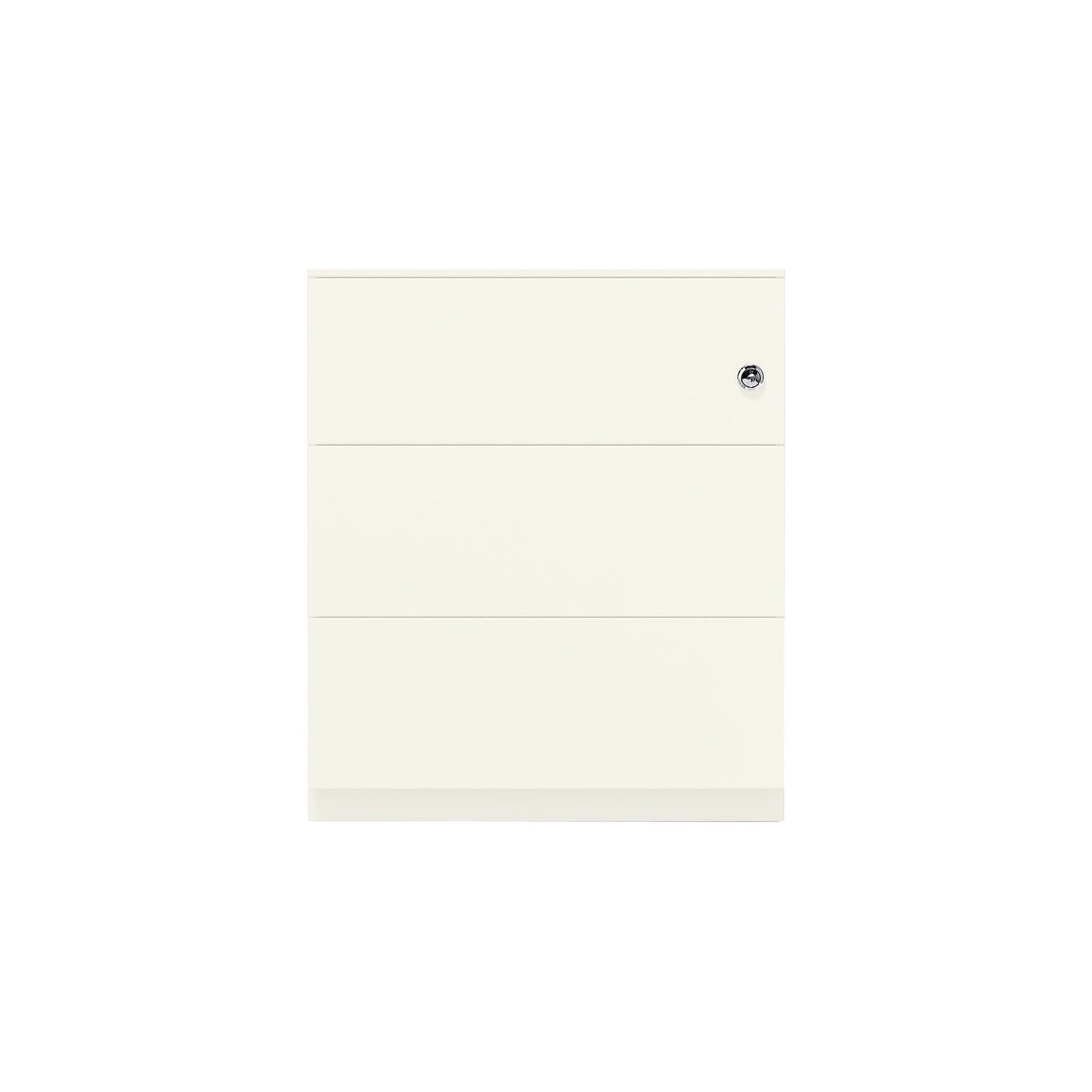 Note™ mobile drawer unit, with 3 universal drawers, HxWxD 502 x 420 x 565 mm, with grip rail and top, traffic white.