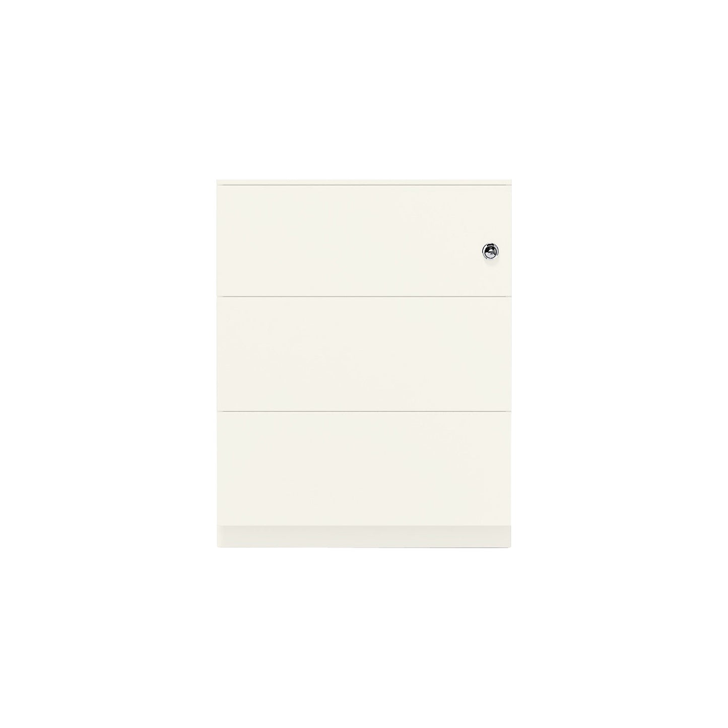 Note™ mobile drawer unit, with 3 universal drawers, HxWxD 502 x 300 x 565 mm, with grip rail and top, traffic white.