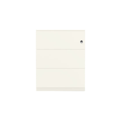 Note™ mobile drawer unit, with 3 universal drawers, HxWxD 502 x 300 x 565 mm, with grip rail and top, traffic white.