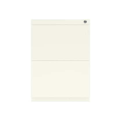 Note™ fixed pedestal, with 2 suspension file drawers, height 698 - 731 mm, without top, traffic white.