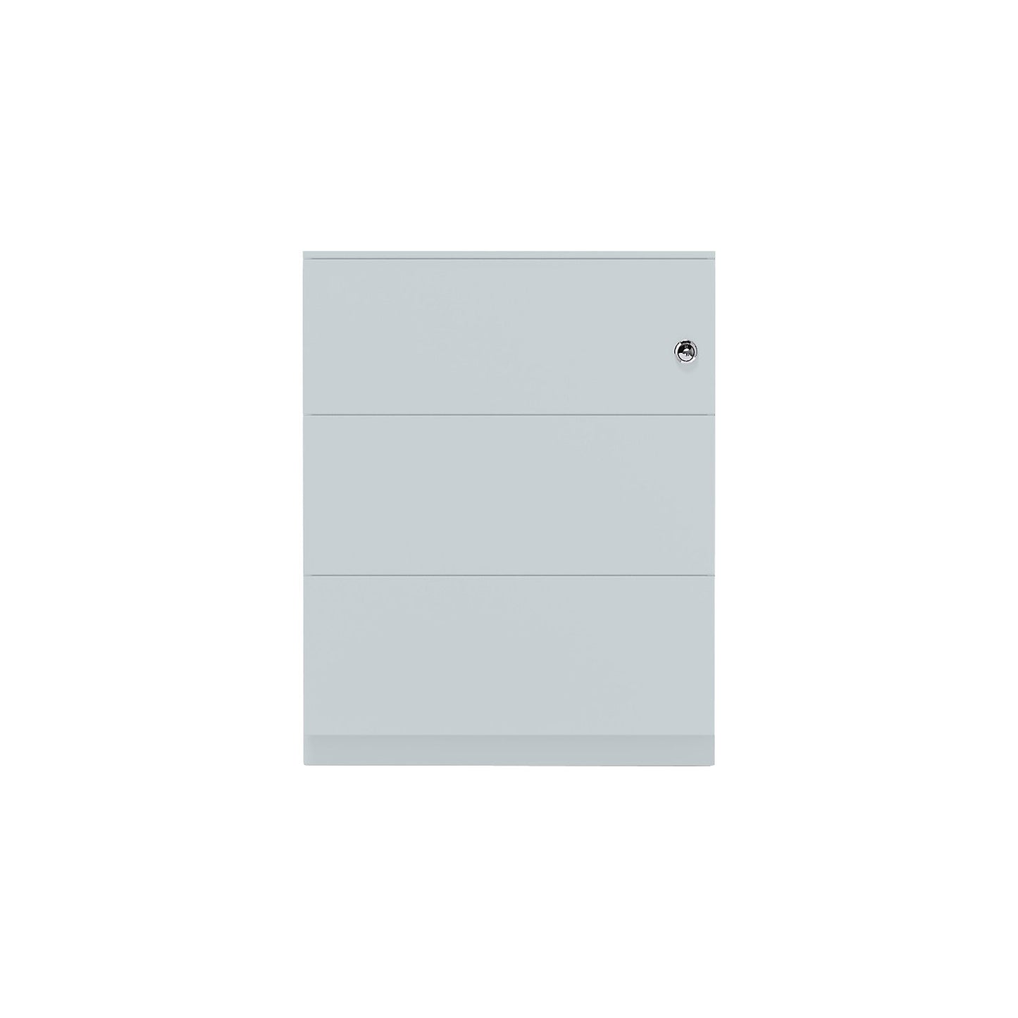 Note™ mobile drawer unit, with 3 universal drawers, HxWxD 502 x 300 x 565 mm, with grip rail and top, light grey.