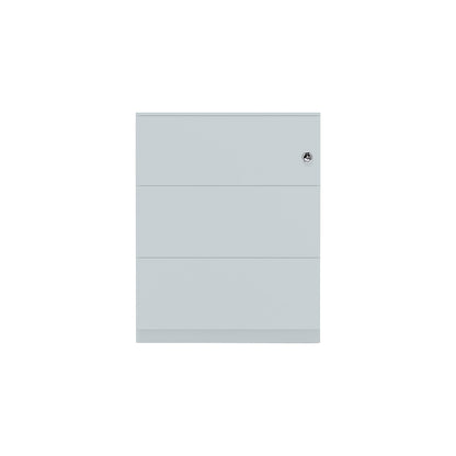 Note™ mobile drawer unit, with 3 universal drawers, HxWxD 502 x 300 x 565 mm, with grip rail and top, light grey.