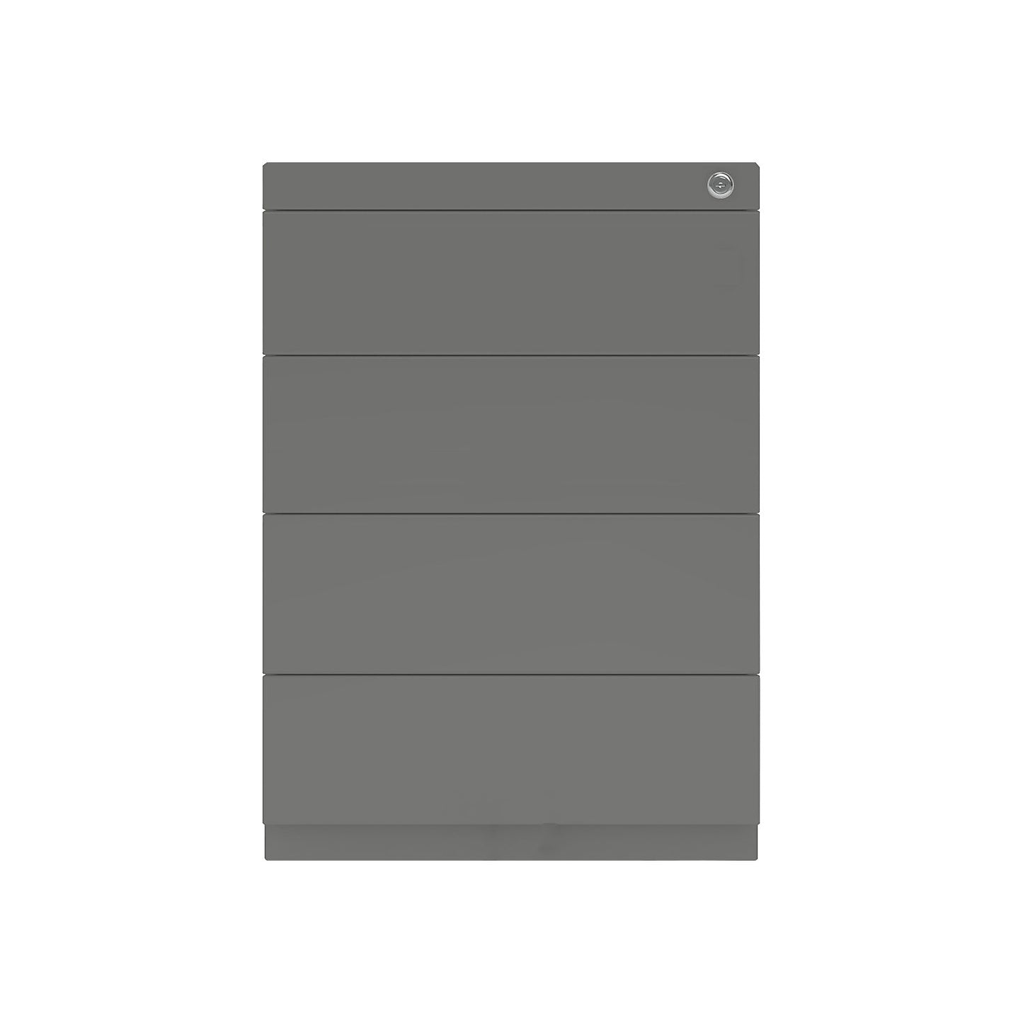 Note™ fixed pedestal, with 4 universal drawers, depth 565 mm, charcoal.